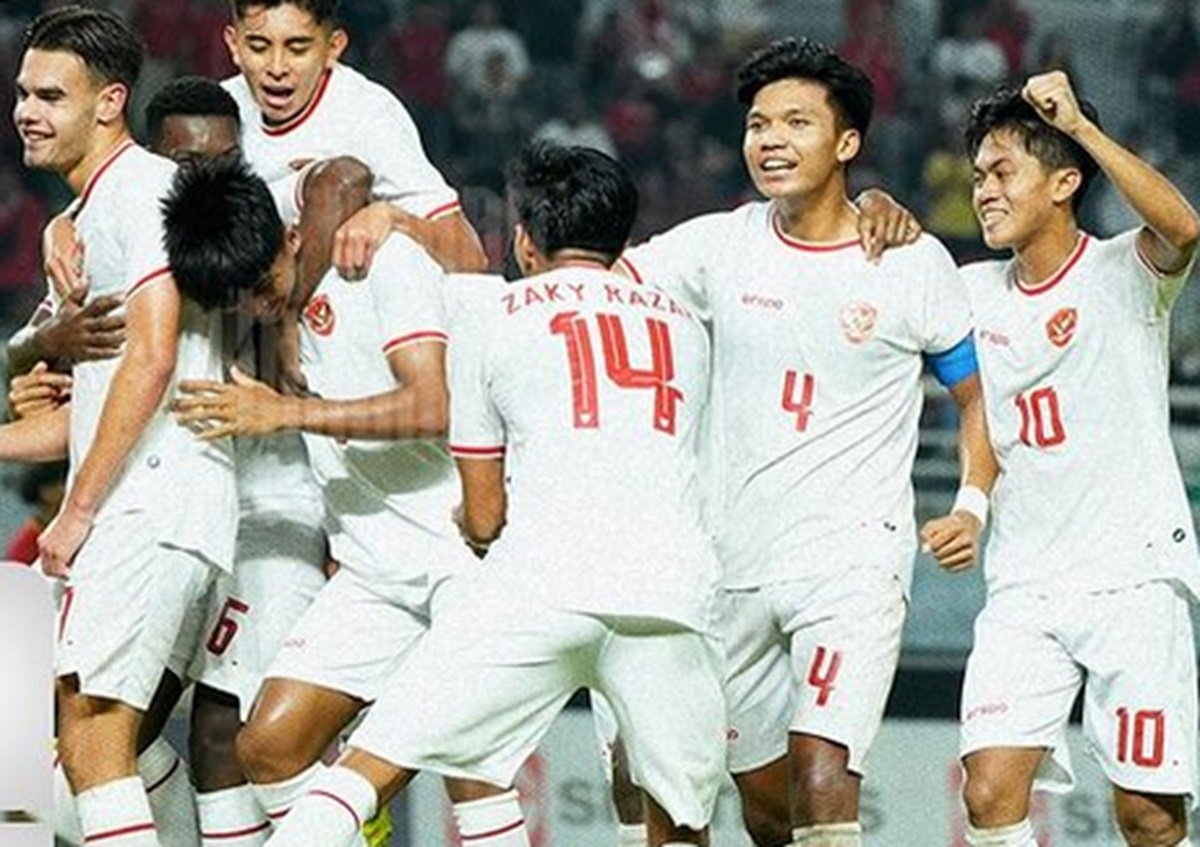 Para pemain Timnas Indonesia U-19 kala berlaga.